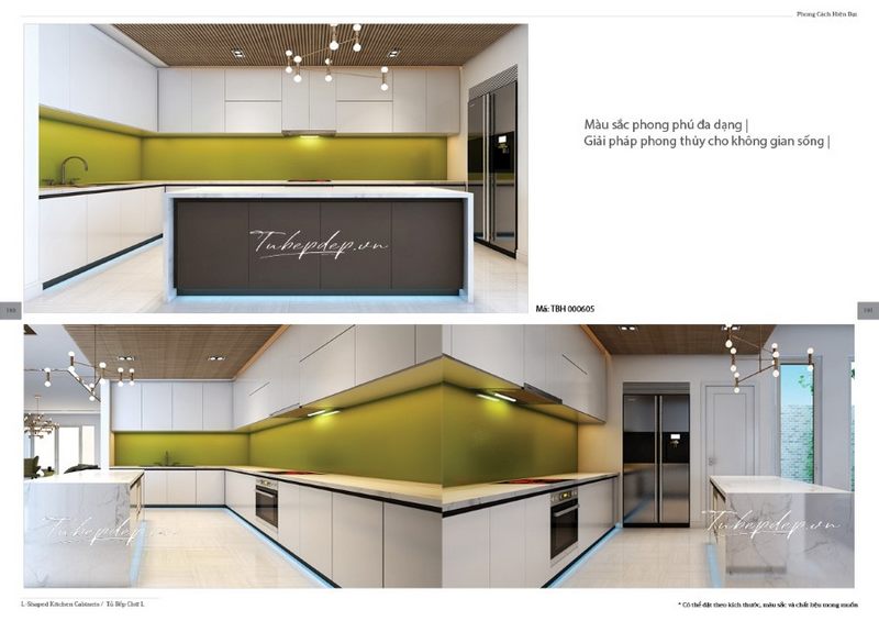 Thiết kế phòng bếp nhà phố hiện đại